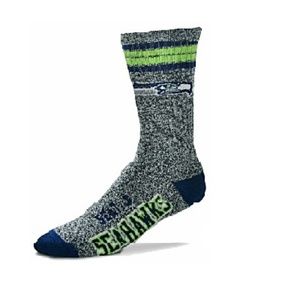 🆕🏈 SEATTLE SEAHAWKS 4-STRIPE CREW SOCK - NFL